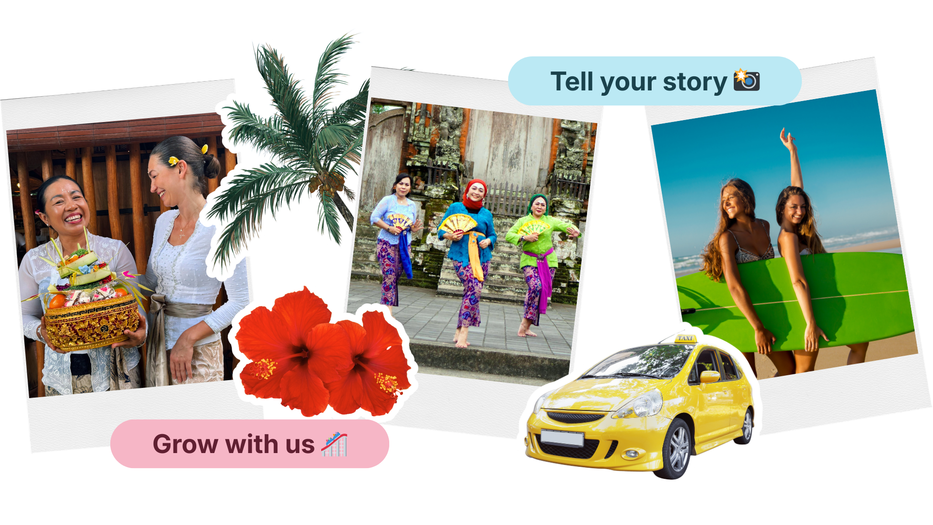 Collage of Bali experiences
